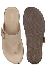 Casual Cream Open Toe Flats Round Toe Slip-On Flats