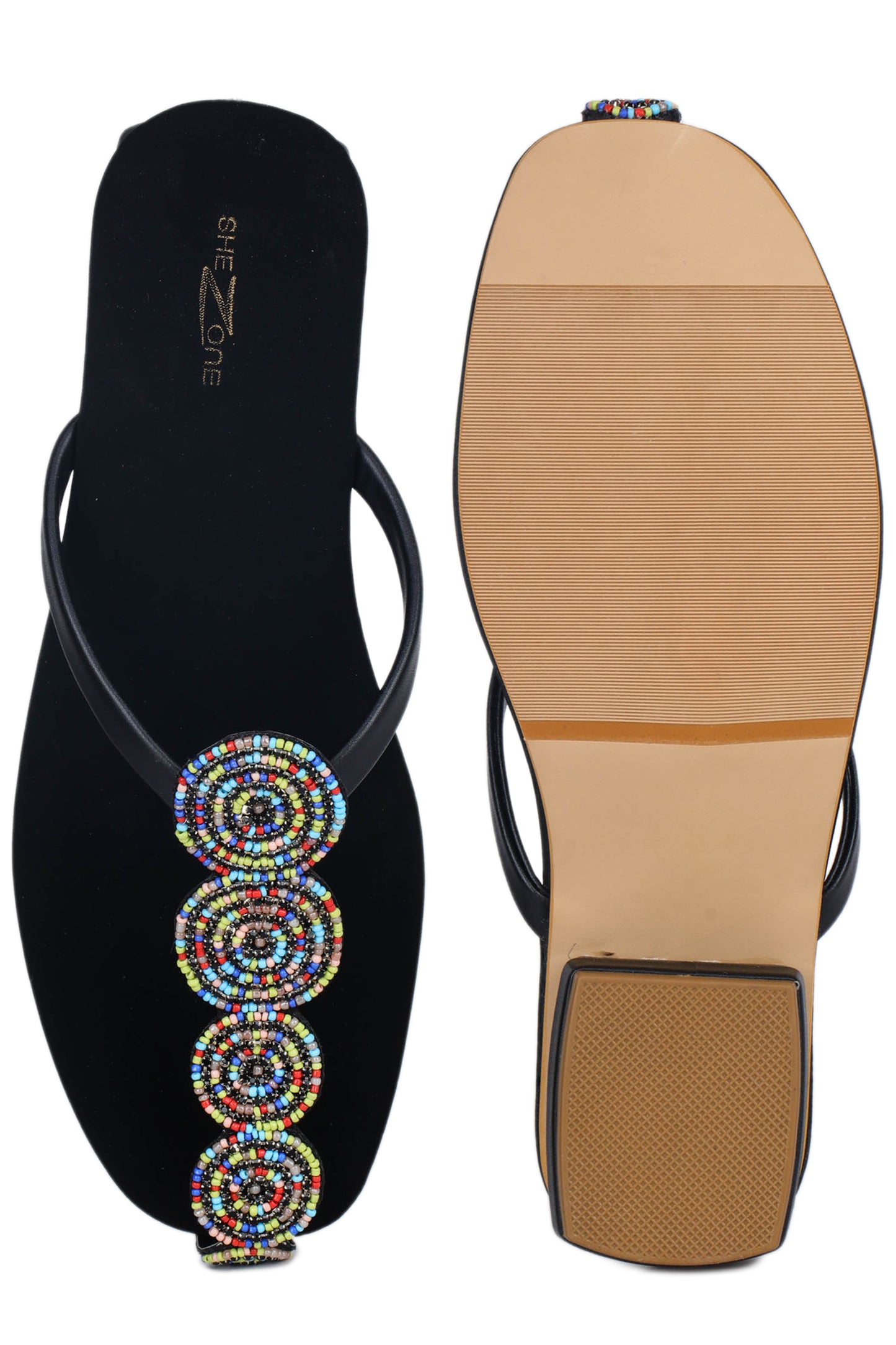 Casual Fashion Sandals 1 Inch Block Open Back Round Toe Heels