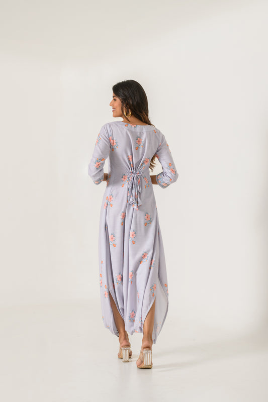 Slate Grey Dhoti Jumpsuit