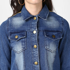 Women's Hand Painted Denim Jacket-Future