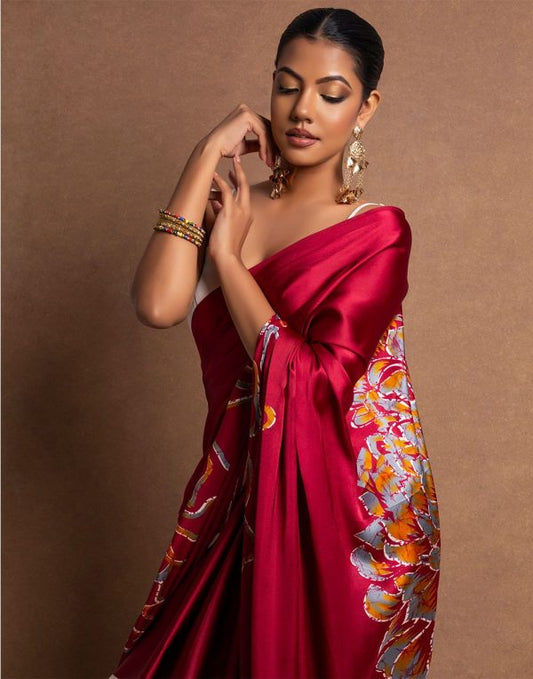 Soft-Modal-Silk-saree-with-stylish-prints-lacoste