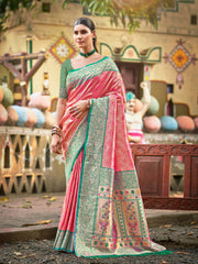 Traditional Kanjivaram Silk Saree in Yellow with Grand Zari Pallu and Matching Blouse