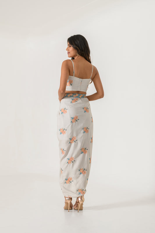 Pista Green Bralette & Lungi Set