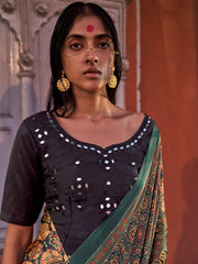 Women's Viscose Silk Printed Designer Saree With Blouse Piece