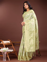 Elegant Yellow Cotton Saree with Golden Zari Work – Graceful Comfort for Everyday & Festive Wear