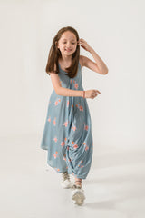 Aqua Blue Palazzo Jumpsuit Kids