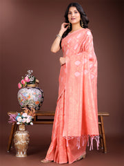 Elegant Sea Green Cotton Saree for Women – Soft Lightweight Saree with Zari Woven Butta & Tassel Border