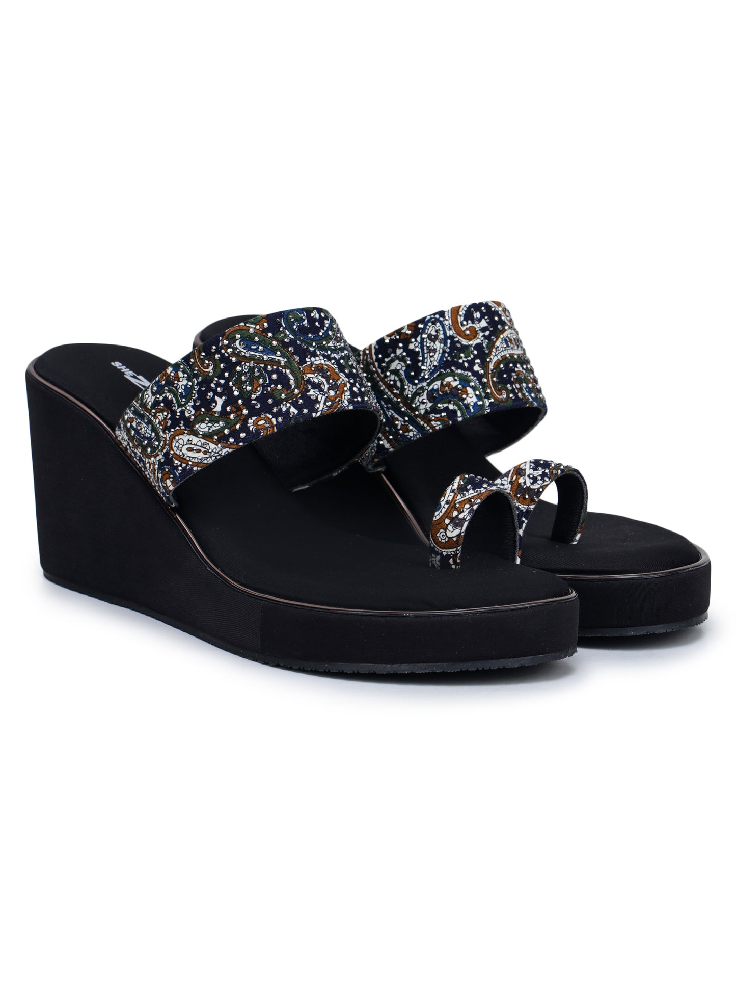 Fashion Open Back Sandal 3 inches Wedge Heels