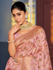 Graceful Yellow Banarasi Silk Saree with Golden Zari Woven Border & Floral Jaal – Wedding & Festive Wear