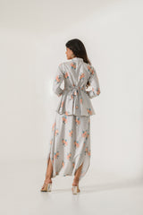 Pista Green Peplum Dhoti Jumpsuit