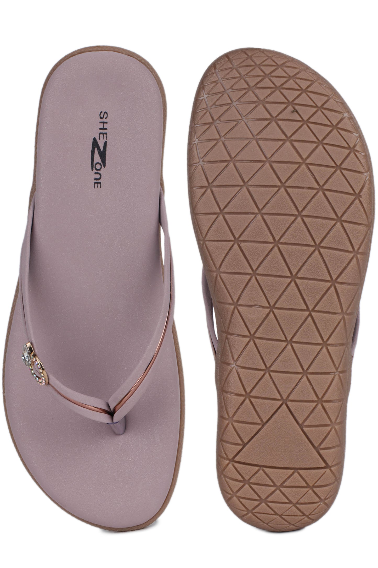 Casual Peach One Toe Flats Round Toe Slip-On Flats