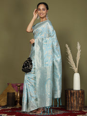 Elegant Peach Cotton Saree with Golden Zari Work – Graceful Comfort for Everyday & Festive Wear