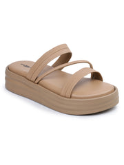 صندل كاجوال أنيق بكعب مسطح مفتوح من الخلف