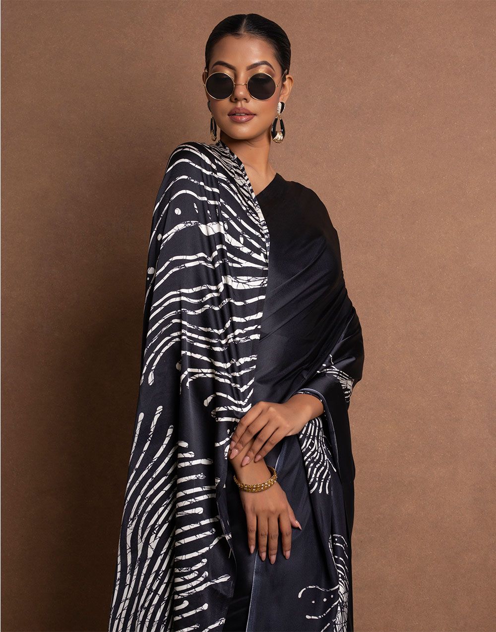 Soft-Modal-Silk-saree-with-stylish-prints-lacoste