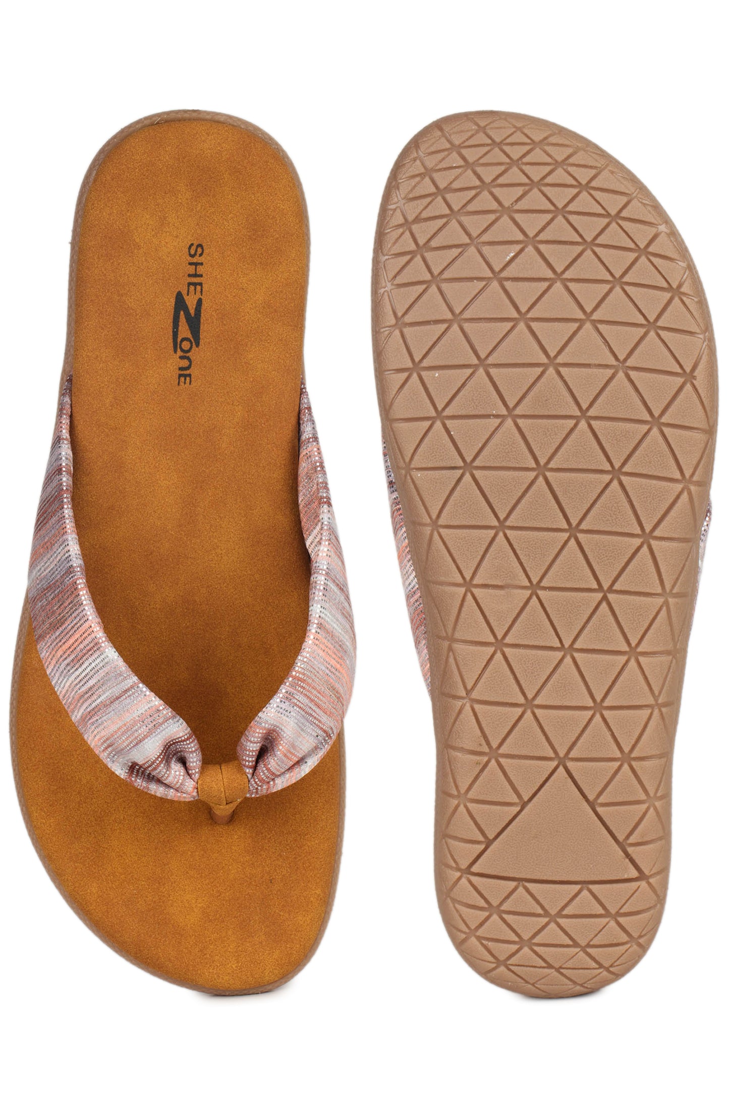 Casual Pink One Toe Flats Round Toe Slip-On Flats