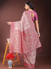 Blue Linen Saree with Rich Woven Zari Work – Elegant Ethnic Saree for Festive & Office Wear