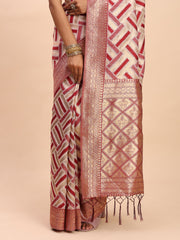 Premium Linen Cotton Saree with Pallu & Contrast Blouse Piece