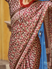 Women's Crepe Printed Designer Saree With Blouse Piece
