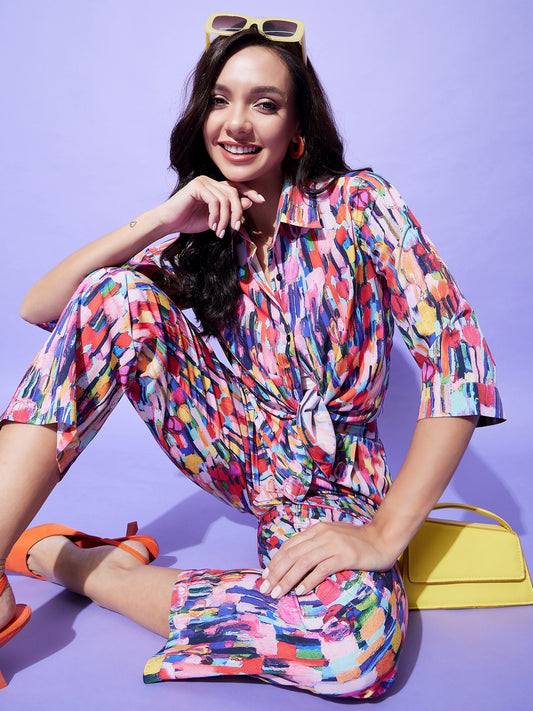 Women's Multi Colored Co-Ord Set