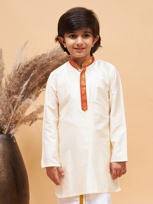 Boys' Cream Kurta
