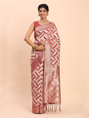 Premium Linen Cotton Saree with Pallu & Contrast Blouse Piece