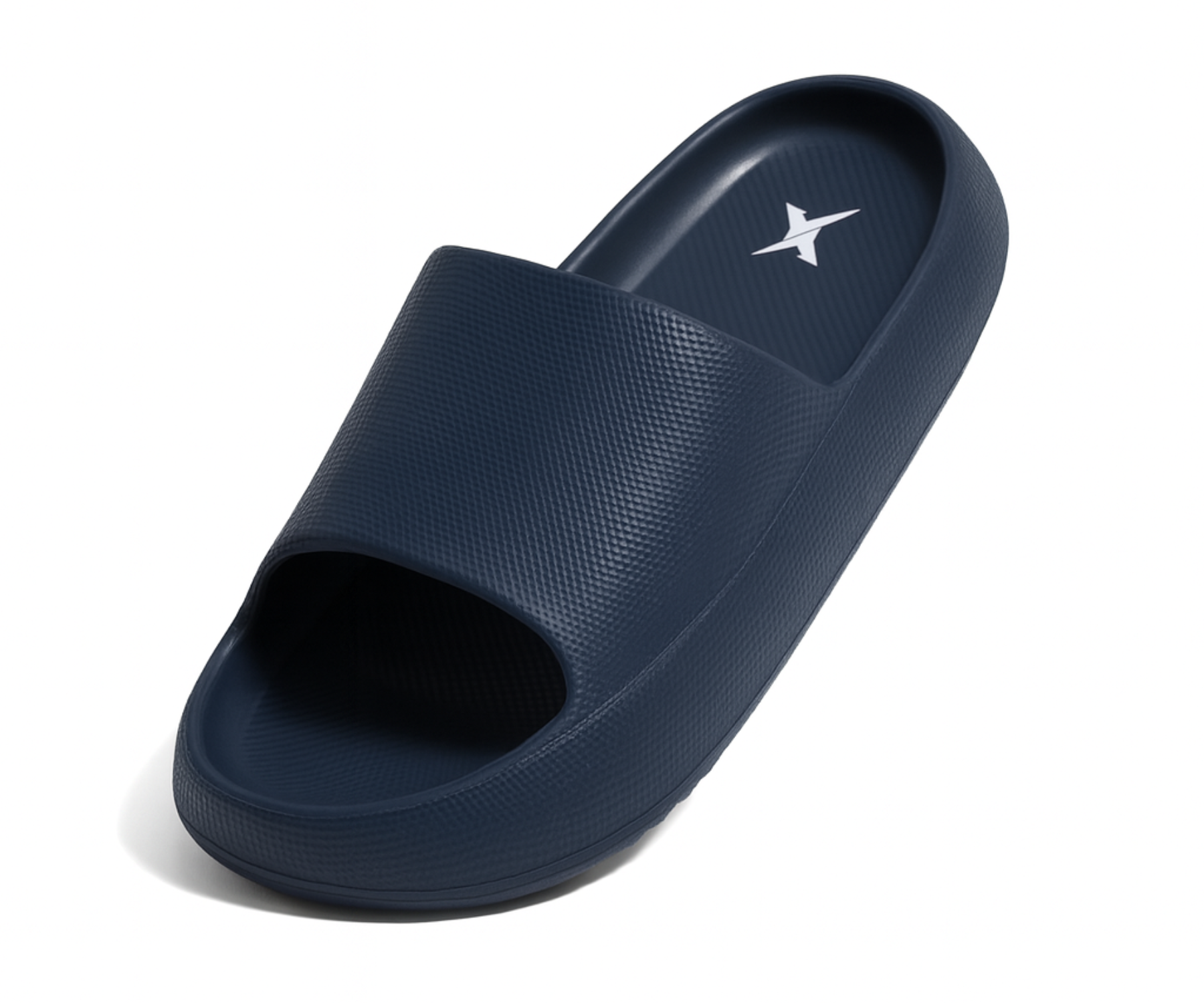 CloudFoam Pillow Slippers for Men Non Slip Quick Drying Shower Slides Bathroom Sandals  HA8201 Navy