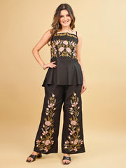 Black color rayon with mul