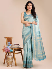 Graceful Light Green Silk Saree – Subtle Sophistication for Every Occasion