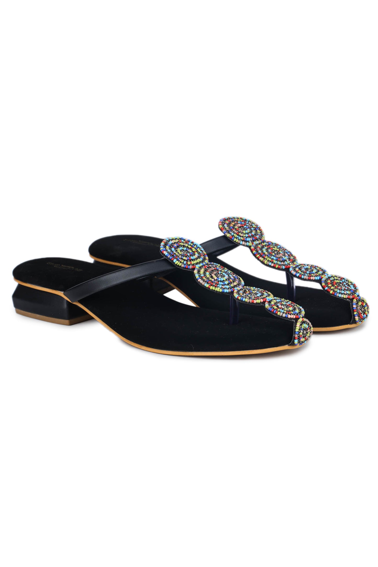 Casual Fashion Sandals 1 Inch Block Open Back Round Toe Heels