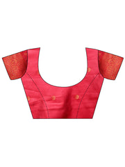 Majestic Red & Grey Silk Saree with Rich Woven Pallu – A Regal Touch for Special Moments