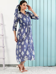 bohemian Ethnic Motifs Printed Maxi Midi Dress