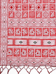 Threads of Tradition: Beige Linen Cotton Saree Woven with Stories of Grace & Heritage