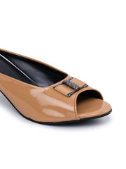 Casual Fashion Sandals Open Back Kitten Heels