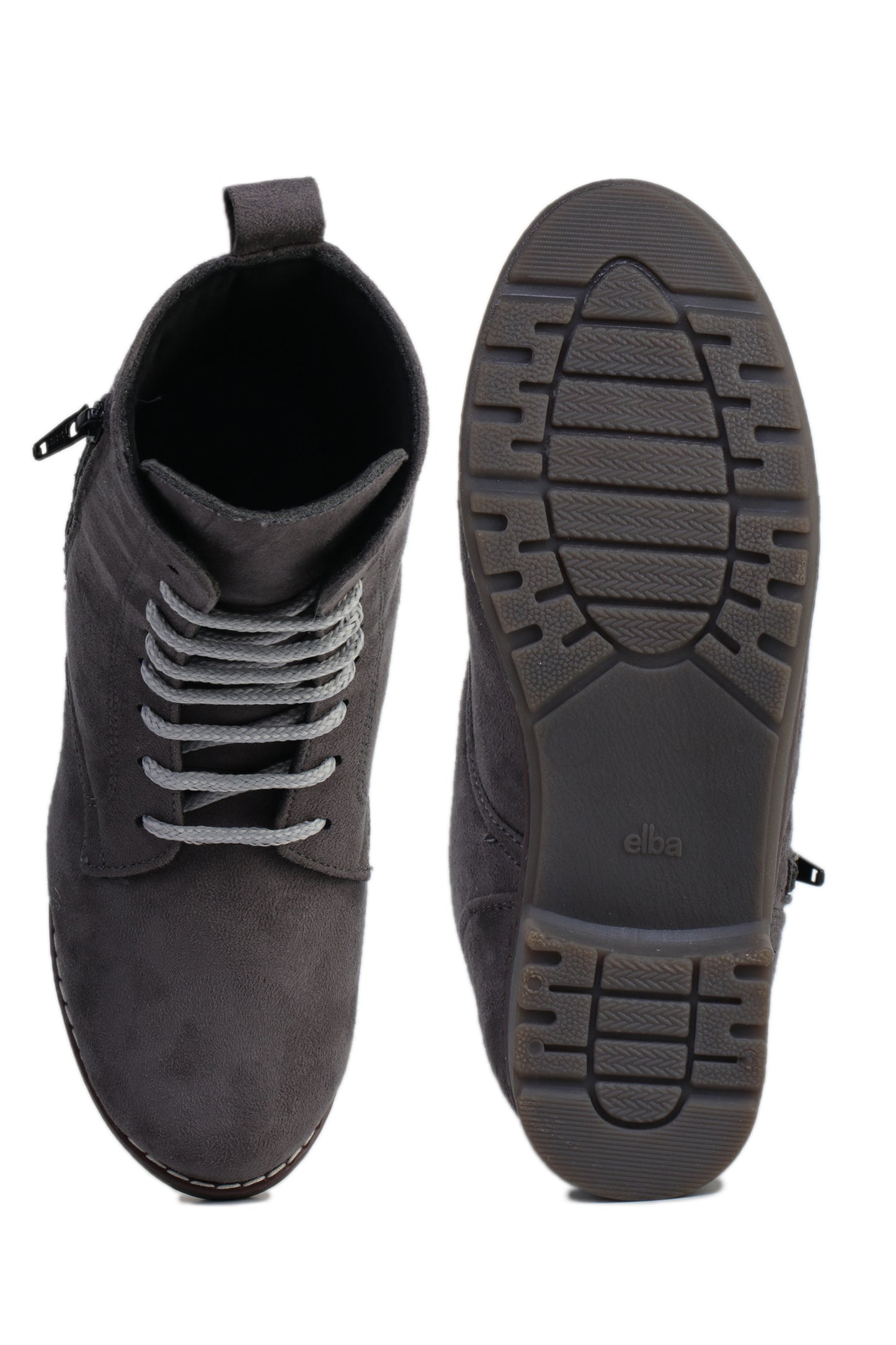 Grey Block Solid Regular Boots