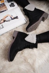 Black Block Solid Regular Boots