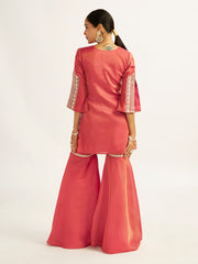 Women's Rose Pink Sharara Set
