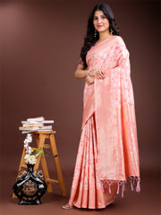 Light Green Linen Cotton Saree – Elegant Simplicity for Everyday Grace