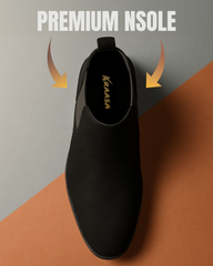 Kraasa Men's Slip On Fashion Chelsea Boots | High Tops, Soft Cushioned Insole, Comfortable Fit, Trendy, Stylish Boots