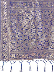 Elegant Linen Cotton Saree with Zari Woven Border and Pallu - Soft Lightweight Saree for Daily, Festive & Office Wear