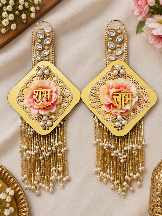 Decorative Subh Labh For Home, Office, Diwali Decoration Traditional Indian Style