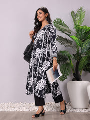 Women V Neck Bold Floral Printed with Trouser