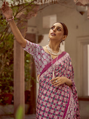 Women's Crepe Printed Designer Saree With Blouse Piece