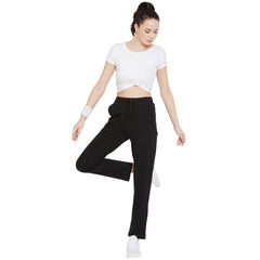 Women's Dark Grey Cotton Track Pants