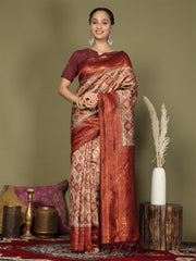 Majestic Red & Teal Silk Saree with Rich Woven Pallu – A Regal Touch for Special Moments