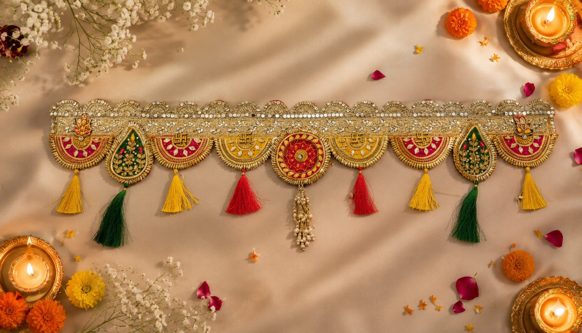 Handmade Colourful Fabric Toran/ Bandhanwar