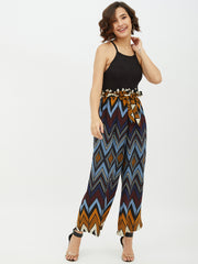 Women's Polyester Crepe Pallazo Pants with elasticated waistband