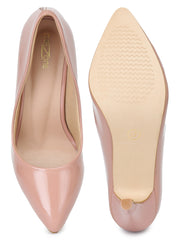 Casual Fashion Pumps 4 Inches Stiletto Closed Back Pointed Toe Heels