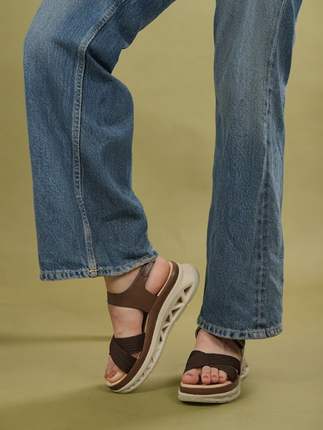 Casual Fashion Backstrap Platform Sandals 1 inch Heels