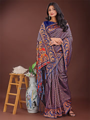 Fiery Red Banarasi Silk Saree with Gold Zari and Colorful Pallu – Perfect for Bridal, Wedding & Festive Glamour