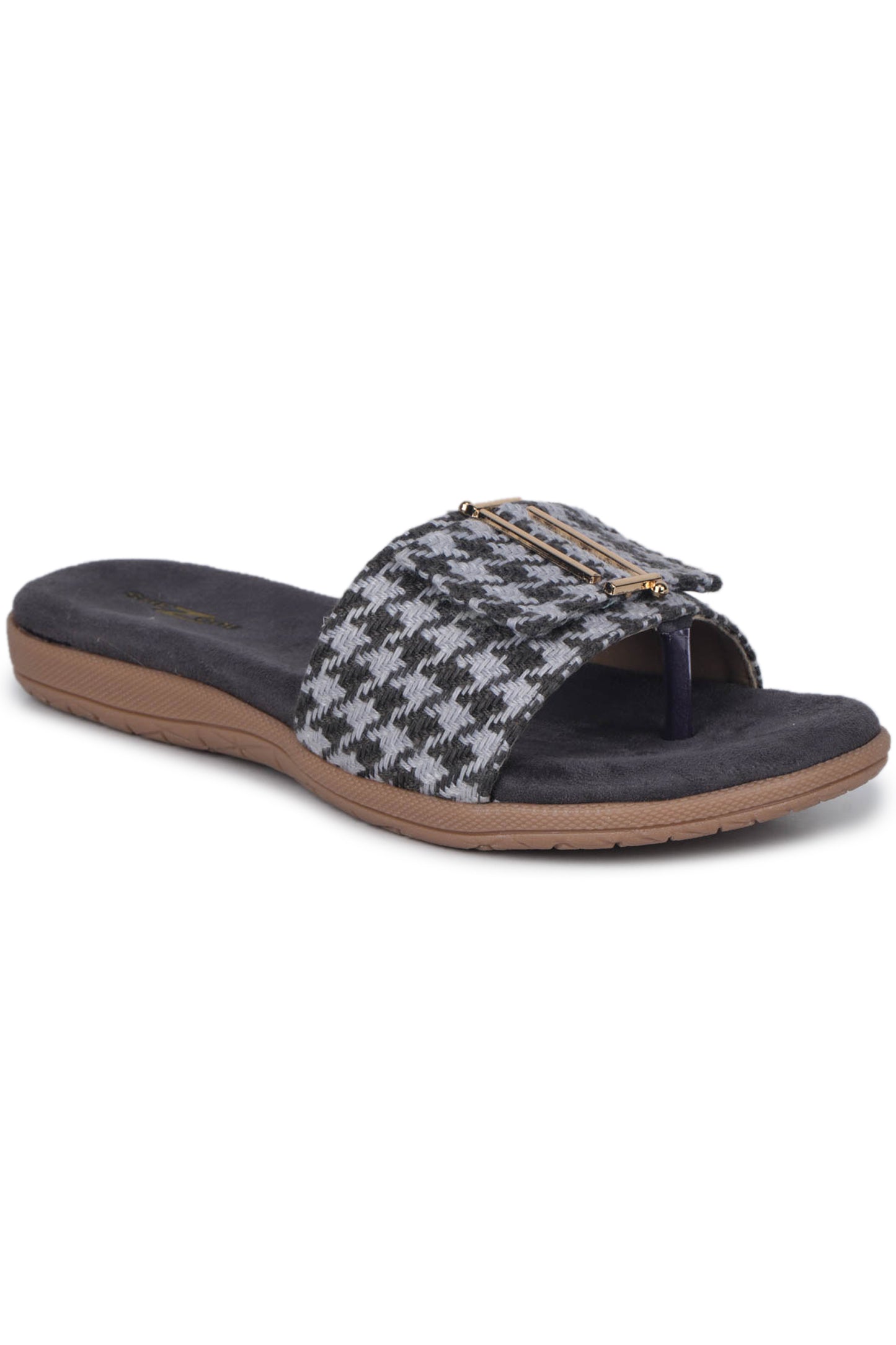 Shoetopia-Casual Black One Toe Flats Round Toe Slip-On Flats